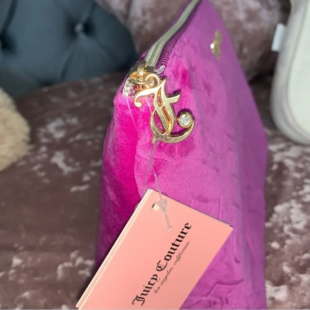 Juicy Couture Velour Purple Makeup Bag